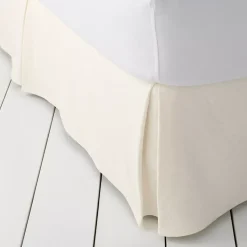 Basketweave Cotton Matelasse Bedskirt