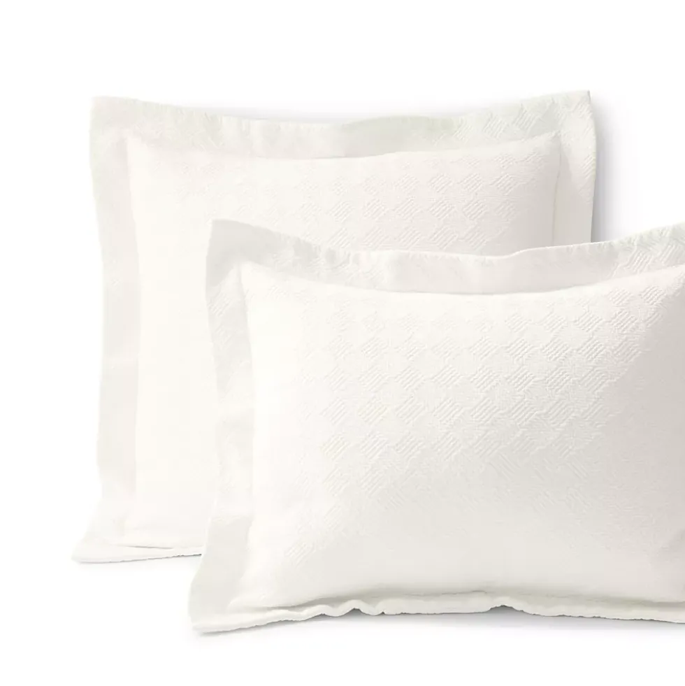 Basketweave Cotton Matelasse Coverlet