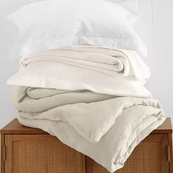 Basketweave Cotton Matelasse Coverlet