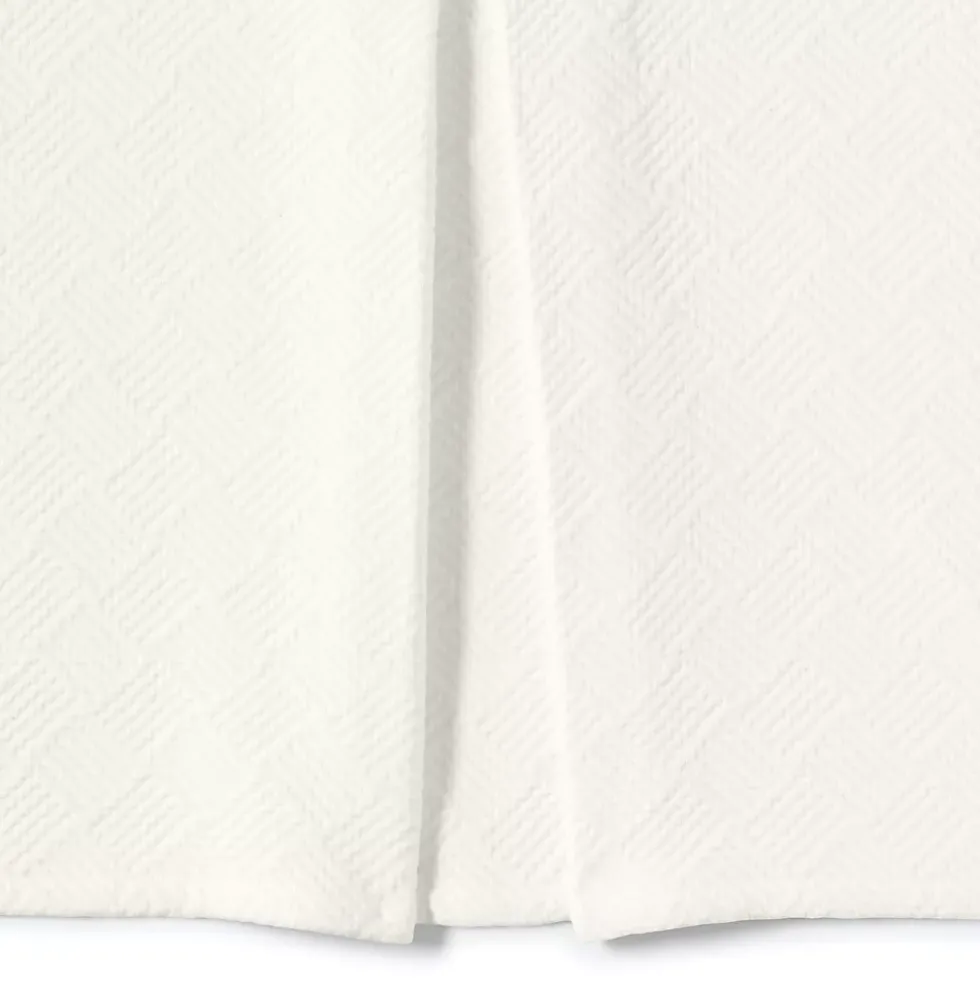 Basketweave Cotton Matelasse Bedskirt