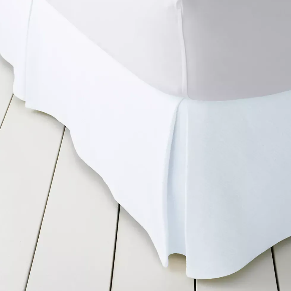 Basketweave Cotton Matelasse Bedskirt