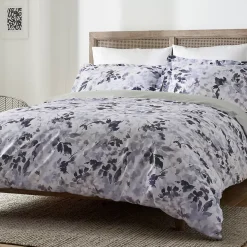 Blue Loom Juniper Impressionist Floral Print Cotton Duvet Cover Set