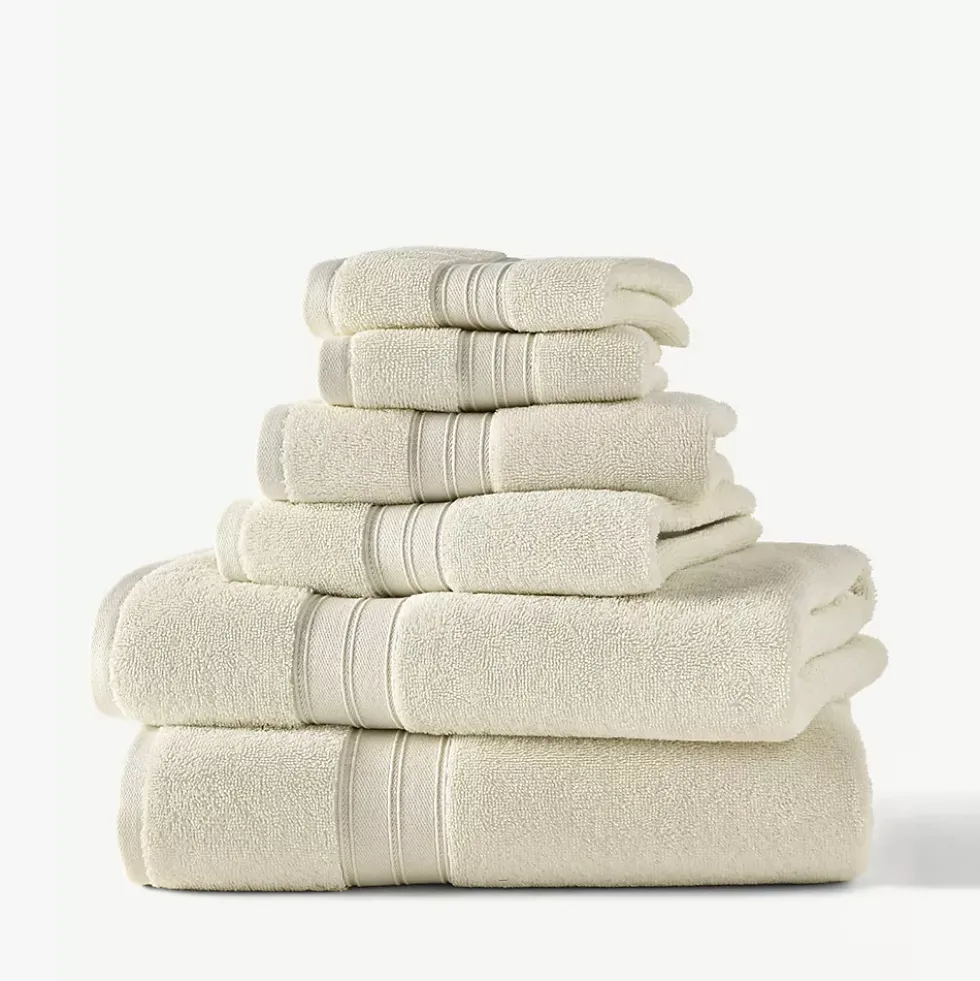 Blue Loom Liam Bleach Friendly Cotton 6 Piece Bath Towel Set