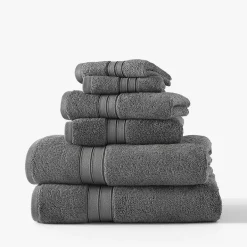 Blue Loom Liam Bleach Friendly Cotton 6 Piece Bath Towel Set