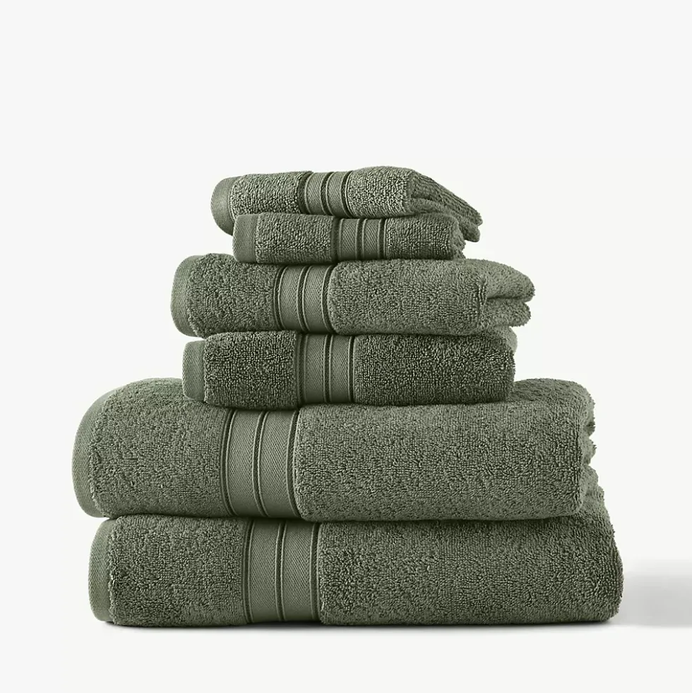 Blue Loom Liam Bleach Friendly Cotton 6 Piece Bath Towel Set