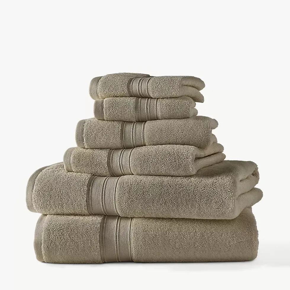 Blue Loom Liam Bleach Friendly Cotton 6 Piece Bath Towel Set