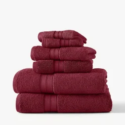 Blue Loom Liam Odor Resistant Cotton 6 Piece Bath Towel Set