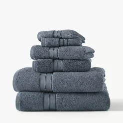 Blue Loom Liam Odor Resistant Cotton 6 Piece Bath Towel Set