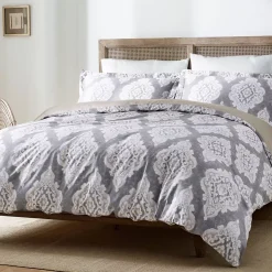 Blue Loom Zuri Distressed Medallion Print Cotton Duvet Cover Set