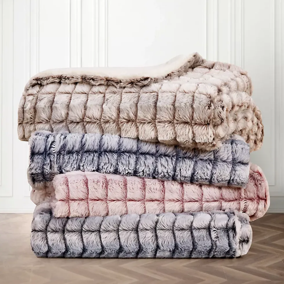 Blue Ridge Home Fashions MicroMink Sherpa Reversible Throw Blanket