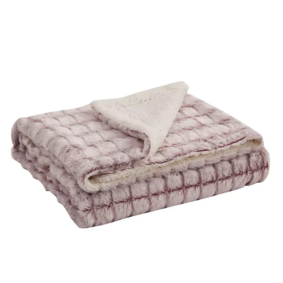 Blue Ridge Home Fashions MicroMink Sherpa Reversible Throw Blanket