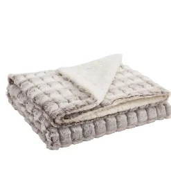 Blue Ridge Home Fashions MicroMink Sherpa Reversible Throw Blanket