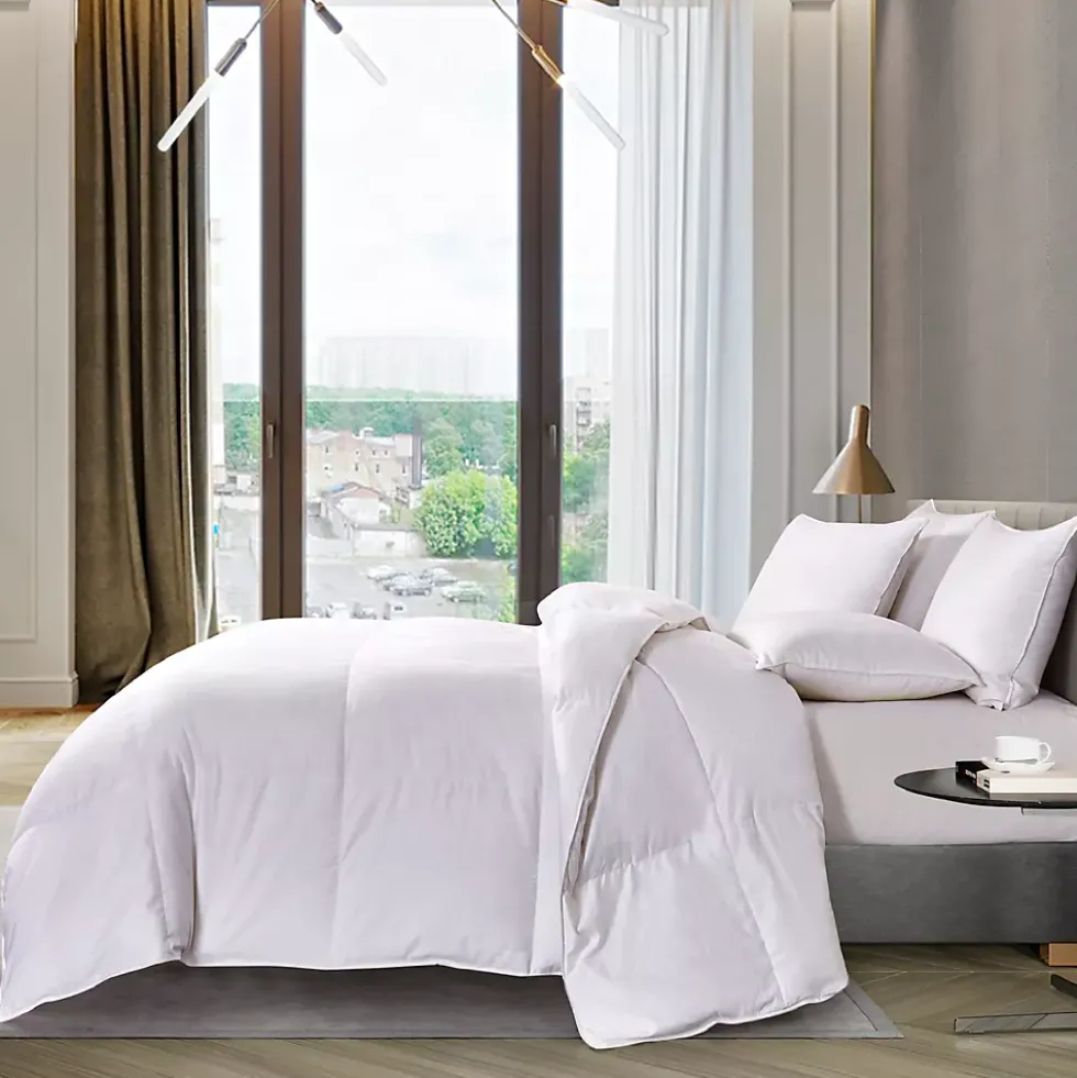 Blue Ridge Home Fashions 1000 Thread Count White Goose Down Supima Cotton Comforter