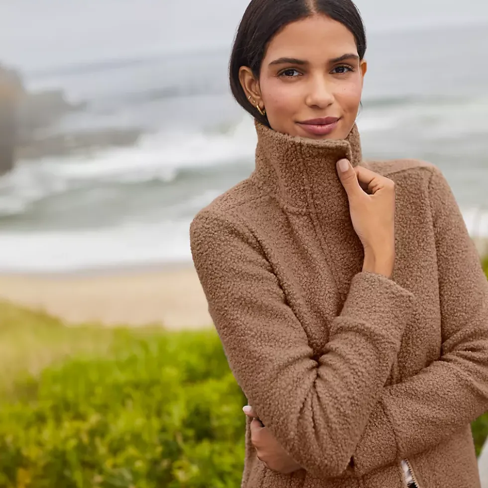 Boucle Fleece Coat