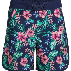 Boys Active Stretch Curved Hem Long Board Short