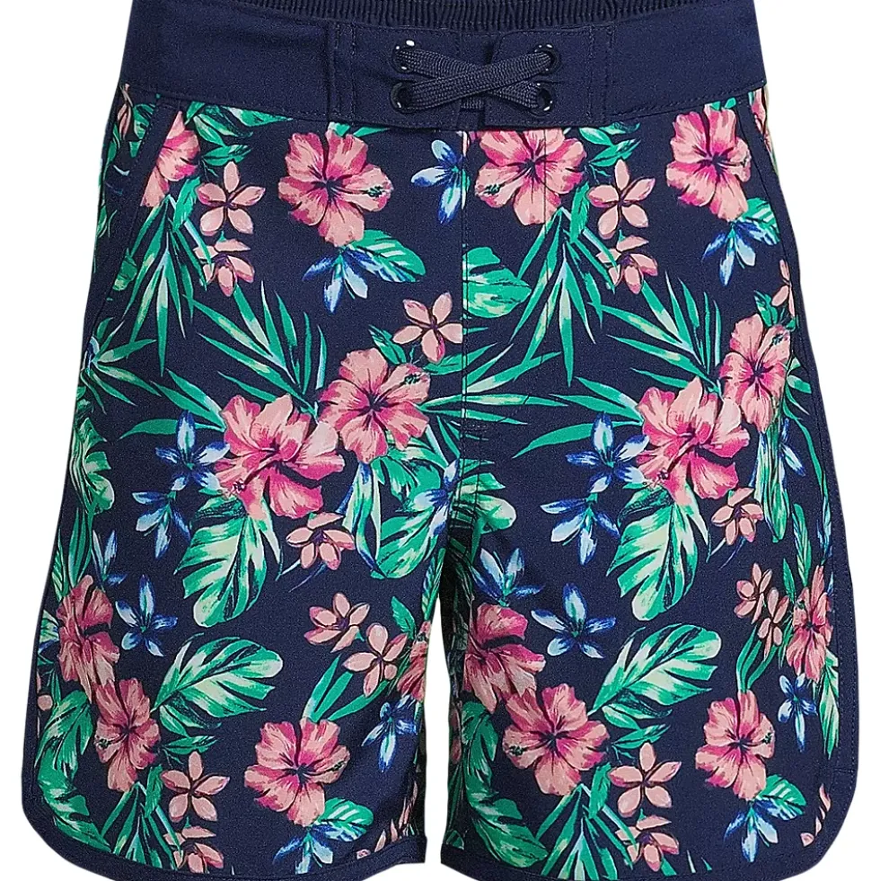 Boys Active Stretch Curved Hem Long Board Short