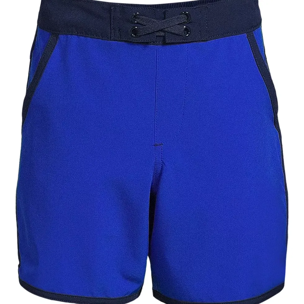 Boys Active Stretch Curved Hem Long Board Short