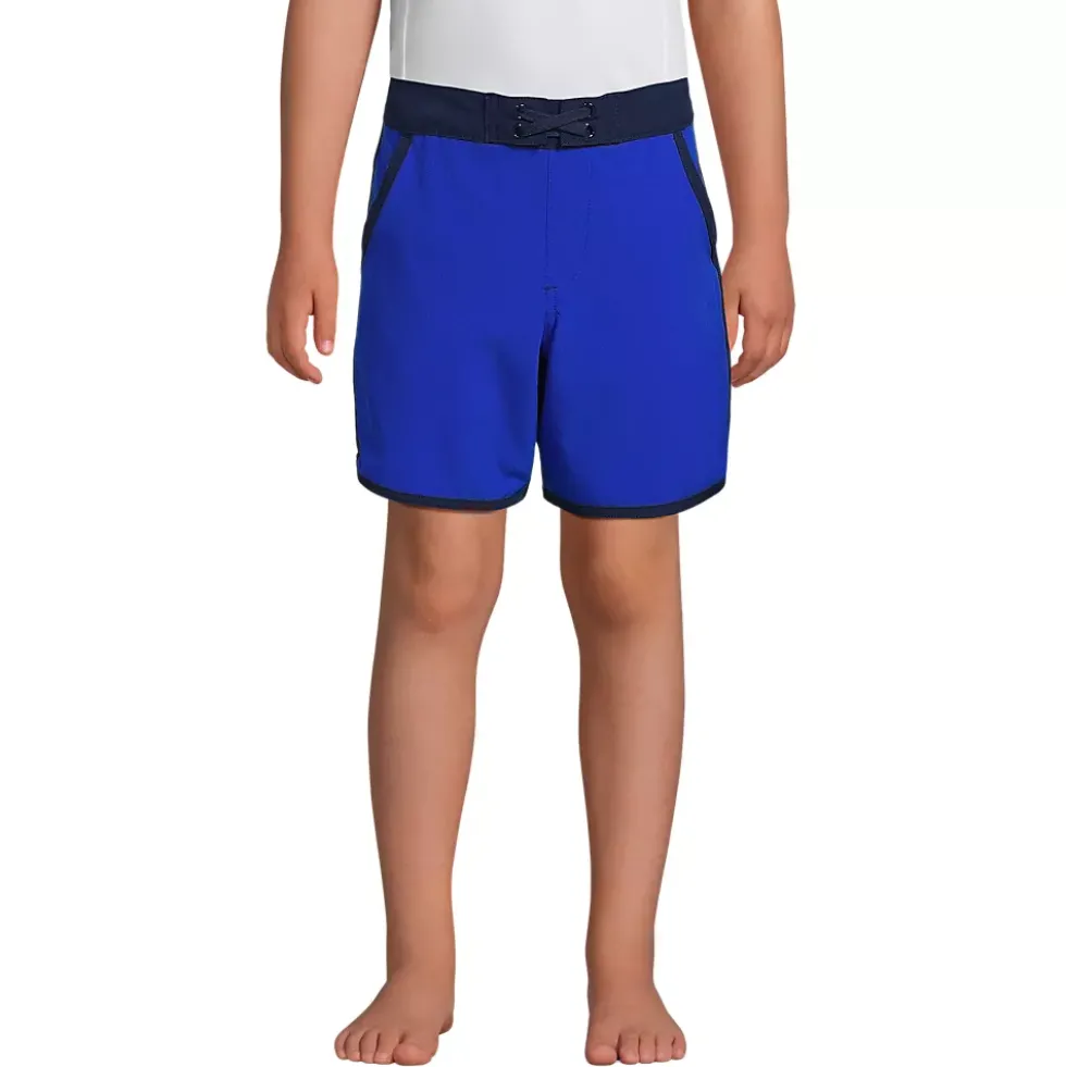 Boys Active Stretch Curved Hem Long Board Short
