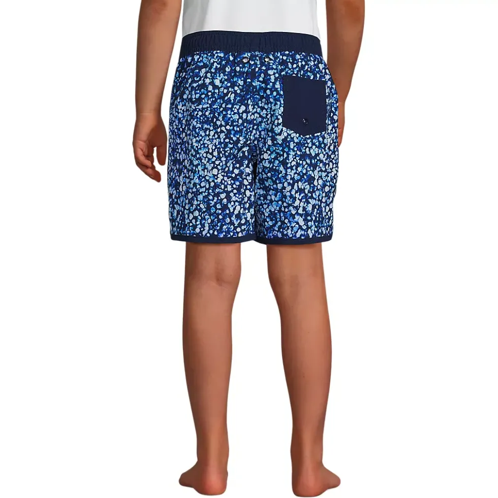 Boys Active Stretch Curved Hem Long Board Short