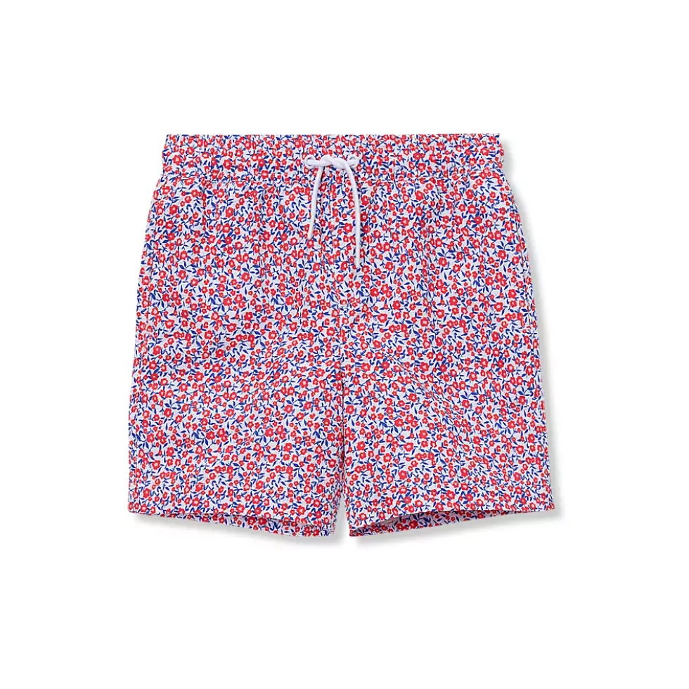 Boys Chlorine Resistant 5in Swim Trunks with Mesh Liner
