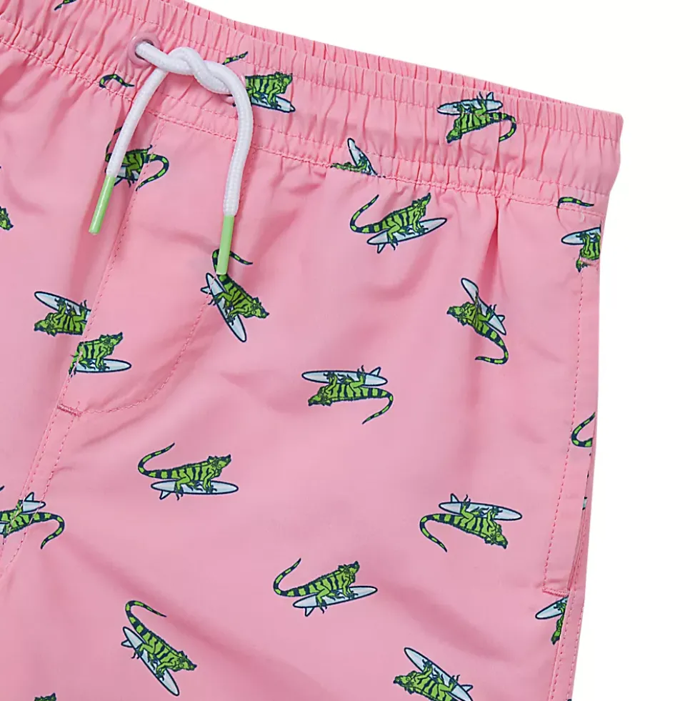 Boys Chlorine Resistant 5in Swim Trunks with Mesh Liner