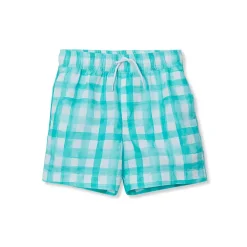 Boys Chlorine Resistant 5in Swim Trunks with Mesh Liner