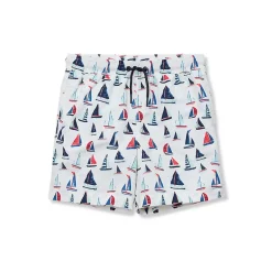 Boys Chlorine Resistant 5in Swim Trunks with Mesh Liner