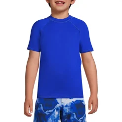 Boys Chlorine Resistant Short Sleeve Crew Neck UPF 50 Rash Guard