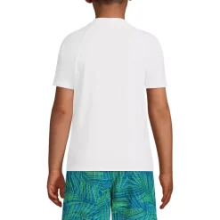 Boys Chlorine Resistant Short Sleeve Crew Neck UPF 50 Rash Guard