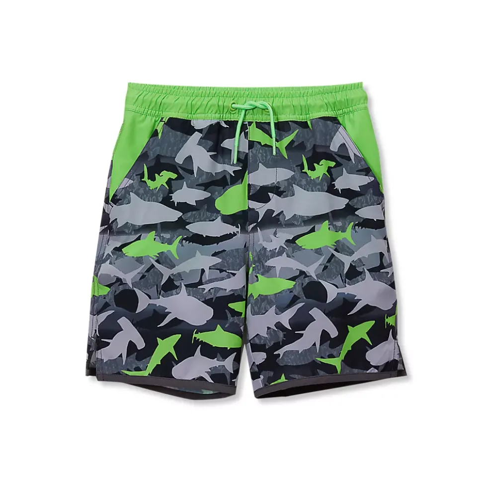 Boys Chlorine Resistant Stretch Hydroliner Sport Swim Trunks
