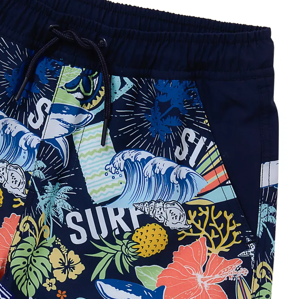 Boys Chlorine Resistant Stretch Hydroliner Sport Swim Trunks