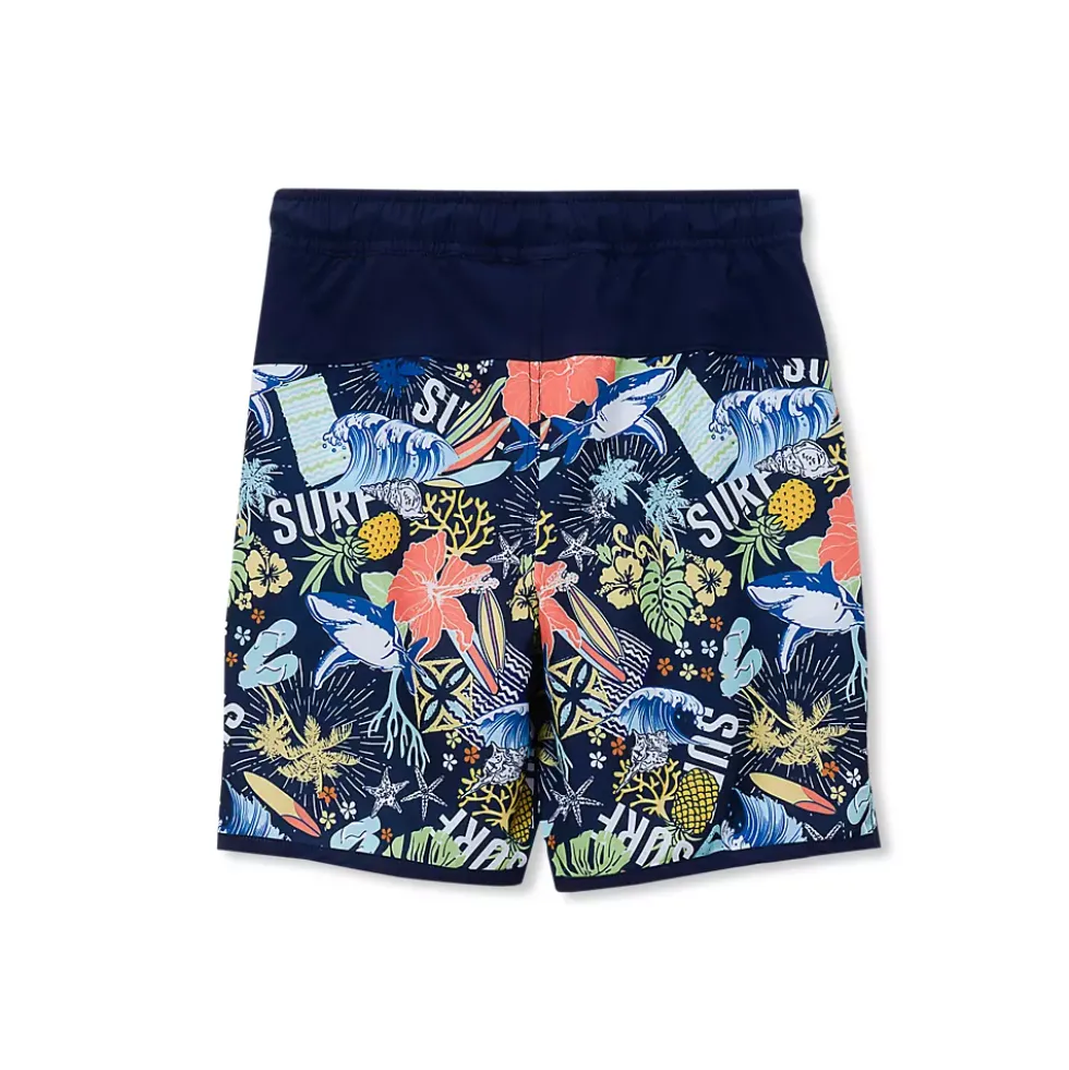 Boys Chlorine Resistant Stretch Hydroliner Sport Swim Trunks