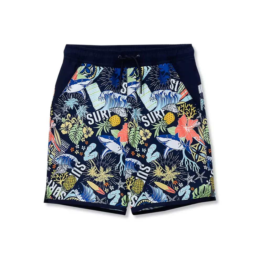 Boys Chlorine Resistant Stretch Hydroliner Sport Swim Trunks