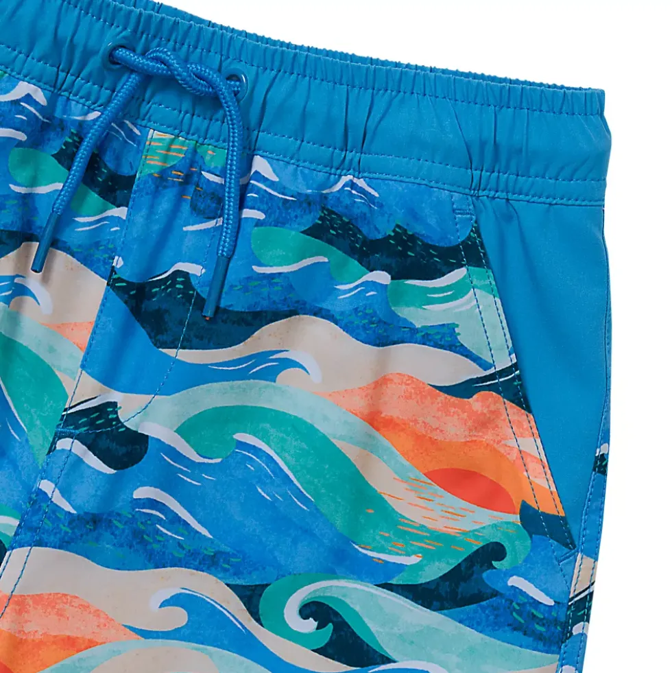 Boys Chlorine Resistant Stretch Hydroliner Sport Swim Trunks