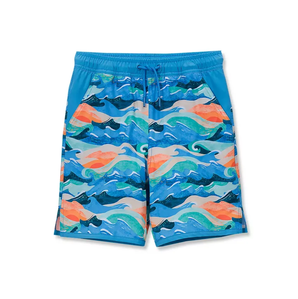 Boys Chlorine Resistant Stretch Hydroliner Sport Swim Trunks