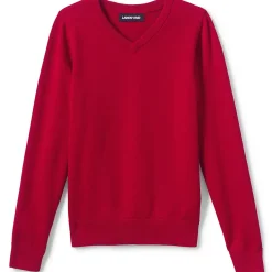 Boys Cotton Modal Fine Gauge V-neck Sweater