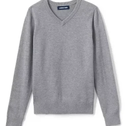 Boys Cotton Modal Fine Gauge V-neck Sweater