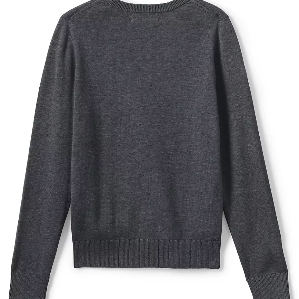 Boys Cotton Modal Fine Gauge V-neck Sweater