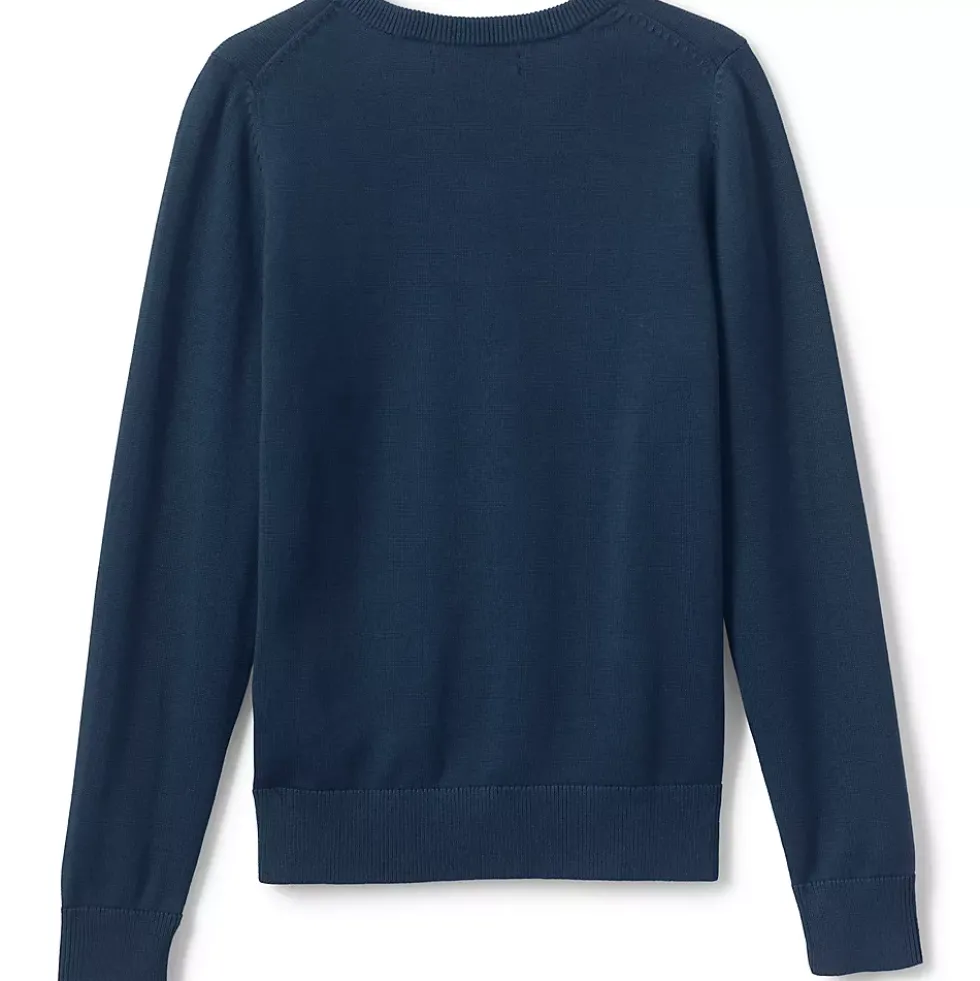 Boys Cotton Modal Fine Gauge V-neck Sweater