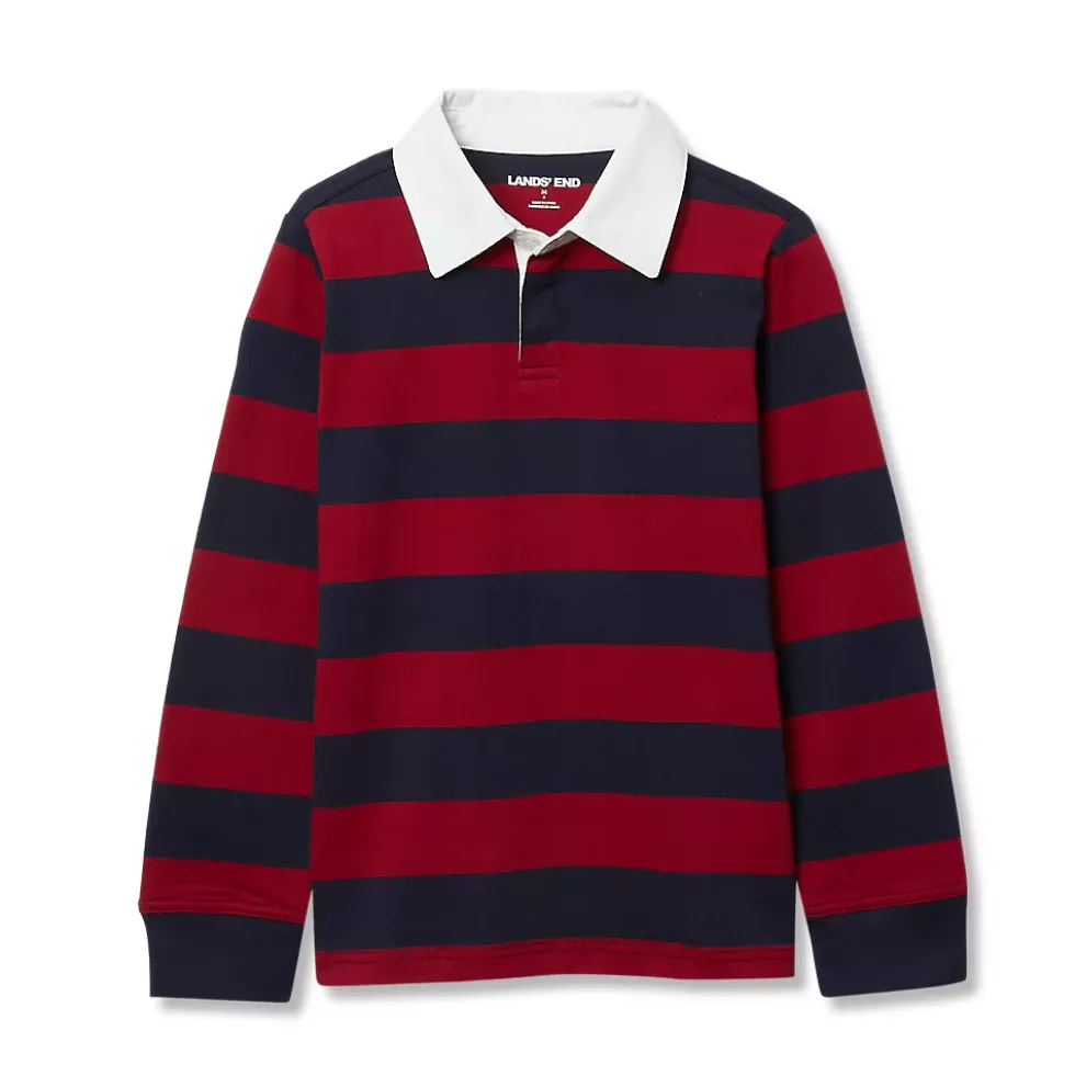 Boys Husky Long Sleeve Collared Rugby Shirt