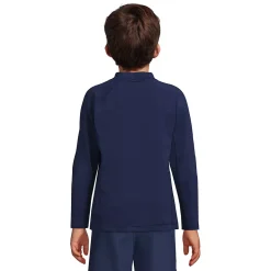 Boys Husky Mock Neck Long Sleeve UPF 50 Swim Rash Guard