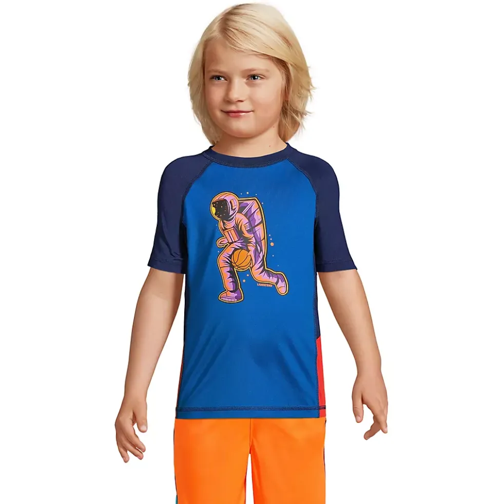 Boys Husky Short Sleeve Athletic Graphic T-Shirt