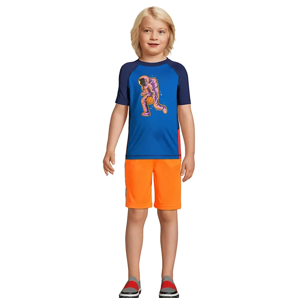 Boys Husky Short Sleeve Athletic Graphic T-Shirt