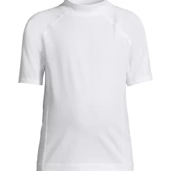 Boys Husky Short Sleeve Crew Neck Swim UPF 50 Rash Guard