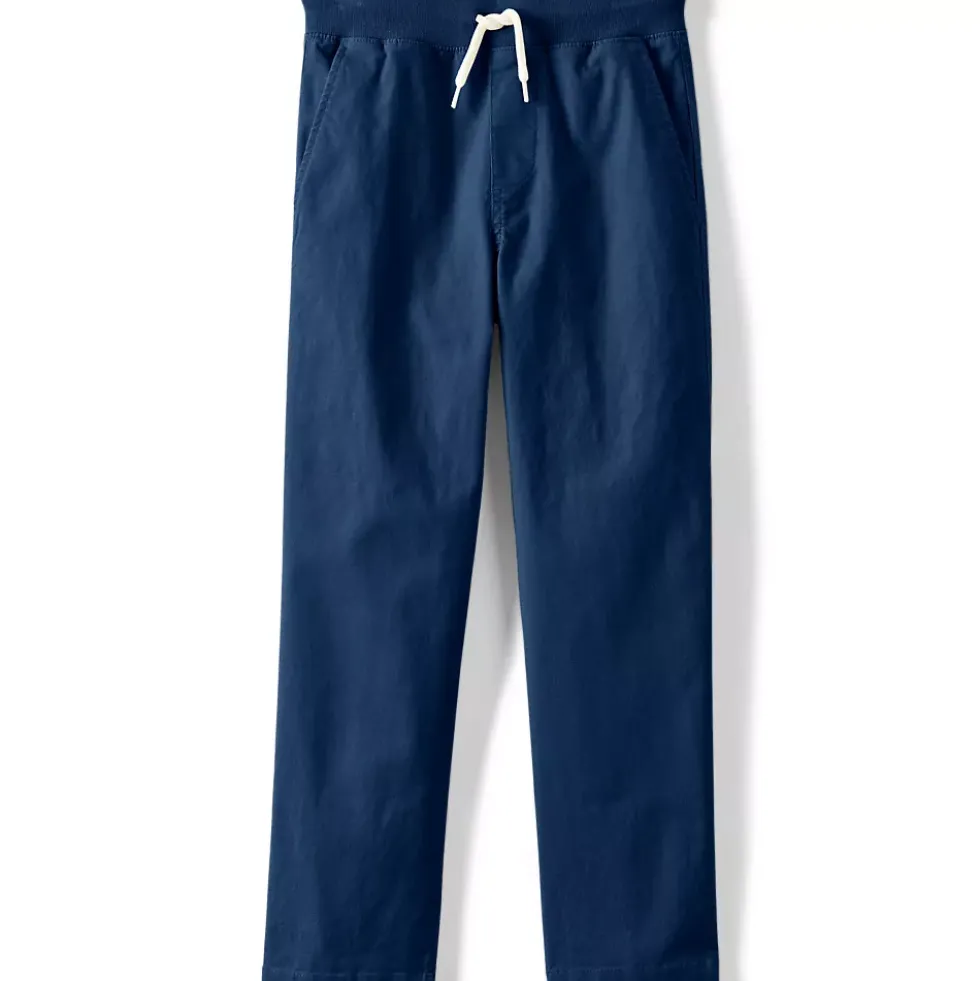 Boys Husky Stretch Soft Rib Waist Iron Knee Pull On Pants