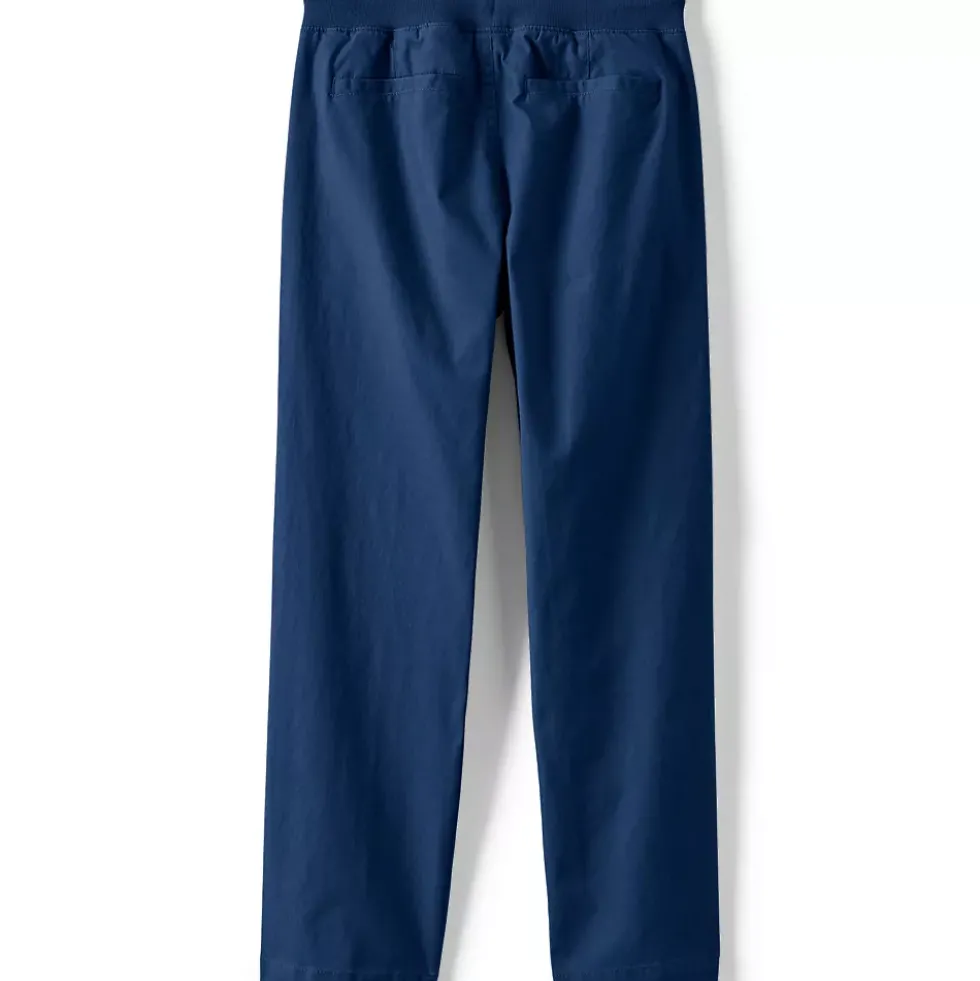 Boys Husky Stretch Soft Rib Waist Iron Knee Pull On Pants
