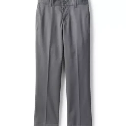 Boys Iron Knee Blend Plain Front Chino Pants