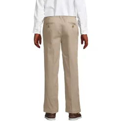 Boys Iron Knee Blend Plain Front Chino Pants