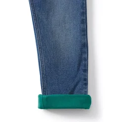 Boys Iron Knee Lined Stretch Pull On Denim Jeans