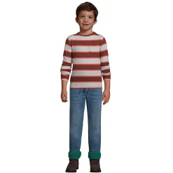 Boys Iron Knee Lined Stretch Pull On Denim Jeans
